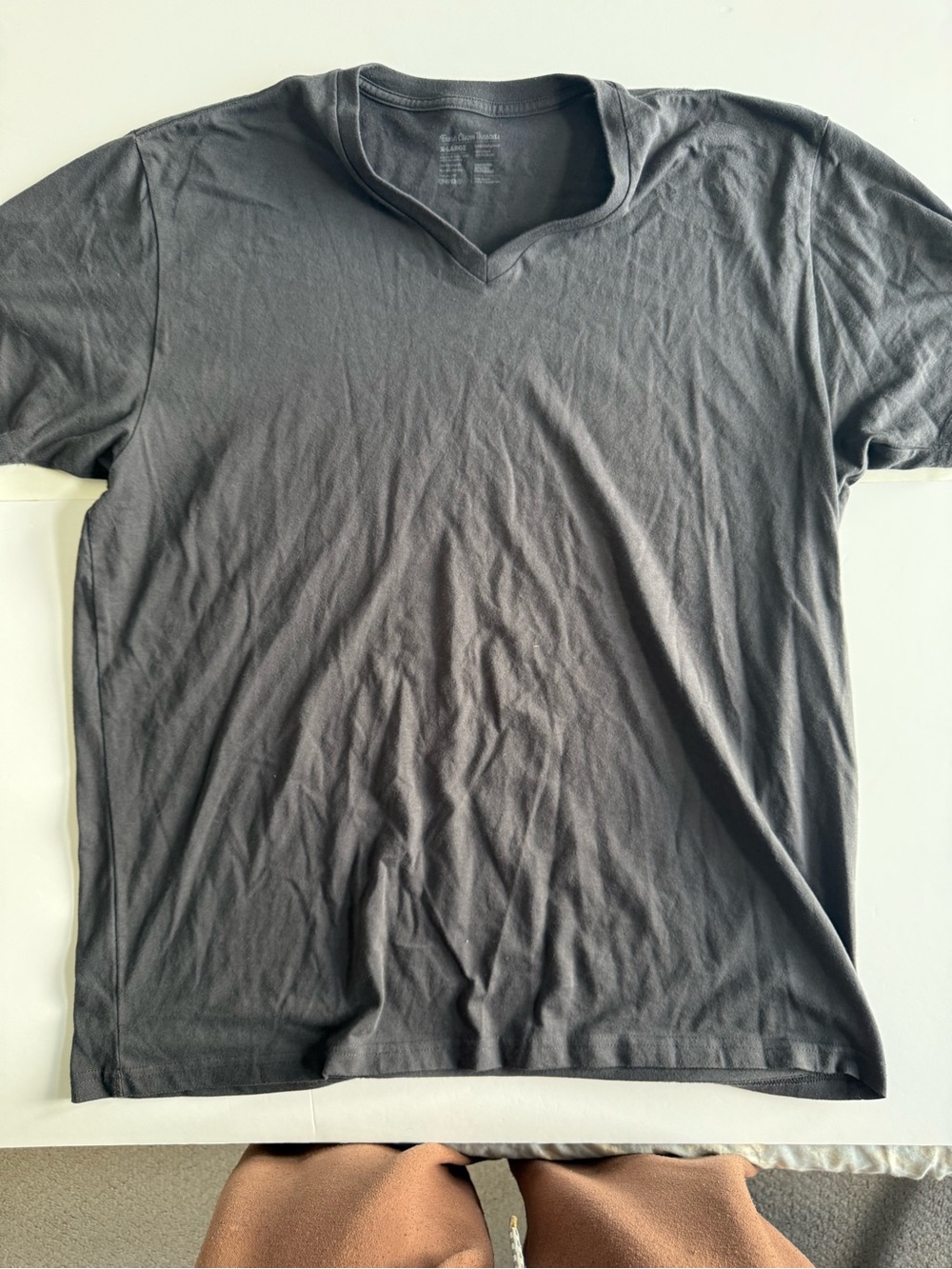 Fresh Clean Tees Men's Charcoal V-Neck T-Shirt